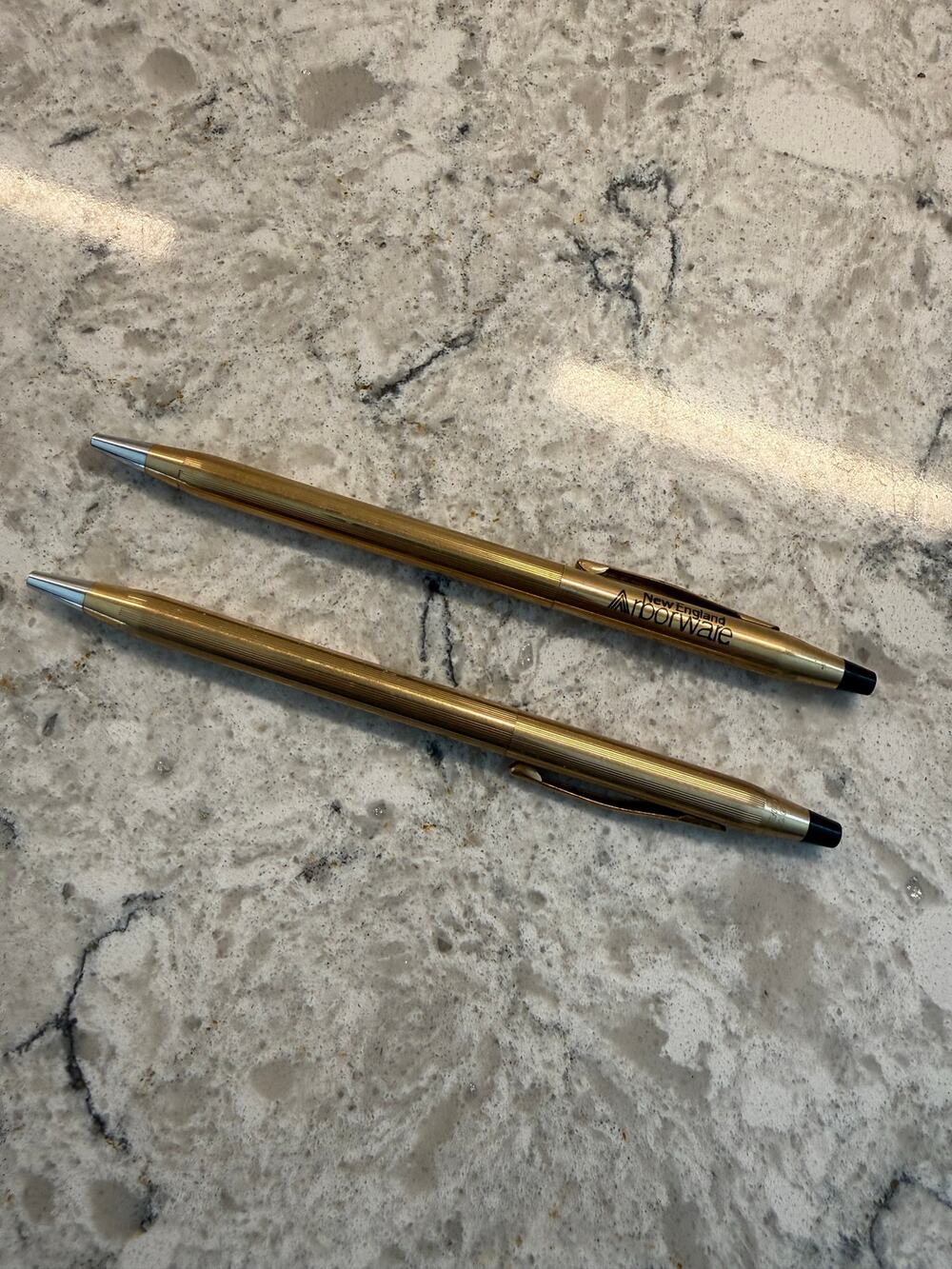 Cross Gold Pen Pencil Set 1/20 10kt Vintage Ballpoint New England Arborware JL